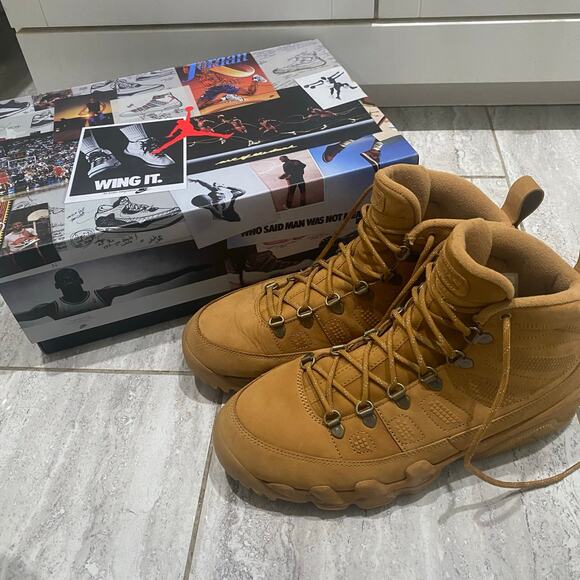 Air Jordan 9 Retro Boot NRG Wheat 2018 Men\'s Size 10 Sneakers w/ Box main image 6
